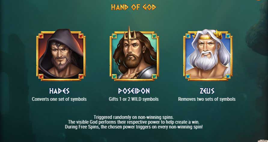 Rise of Olympus 100 slot game rules and hand of god